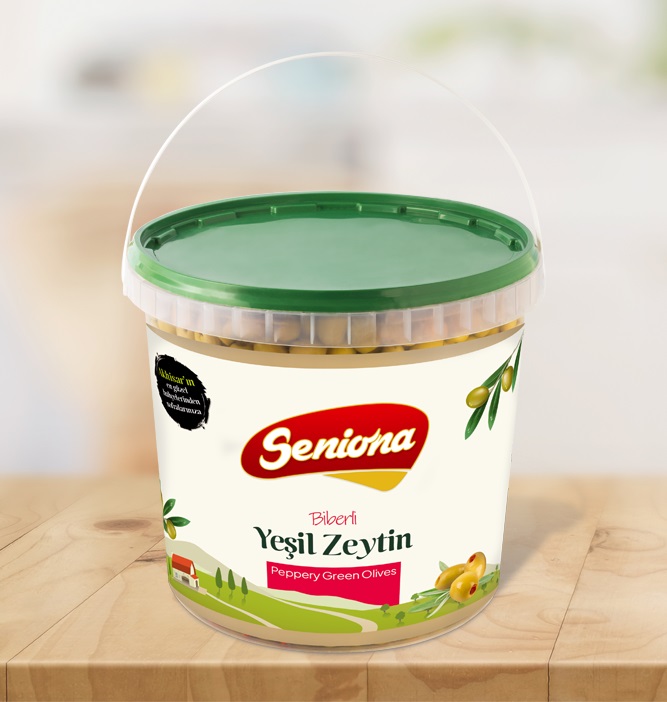 Biberli Yeşil Zeytin 8 kg
