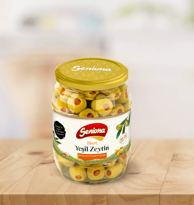 Biberli Yeşil Zeytin 400 gr