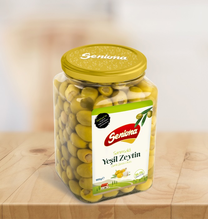 Sarımsaklı Yeşil Zeytin 900 gr