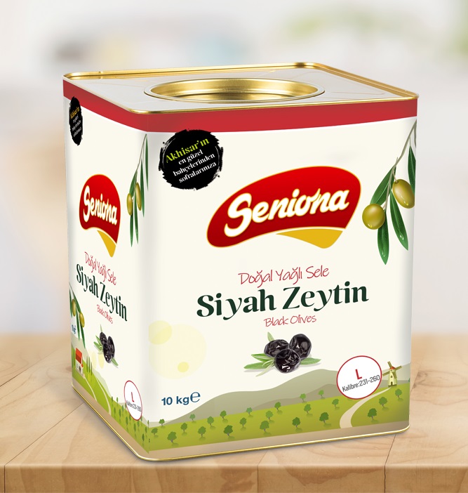 Doğal Yağlı Sele Siyah Zeytin 10 kg - L